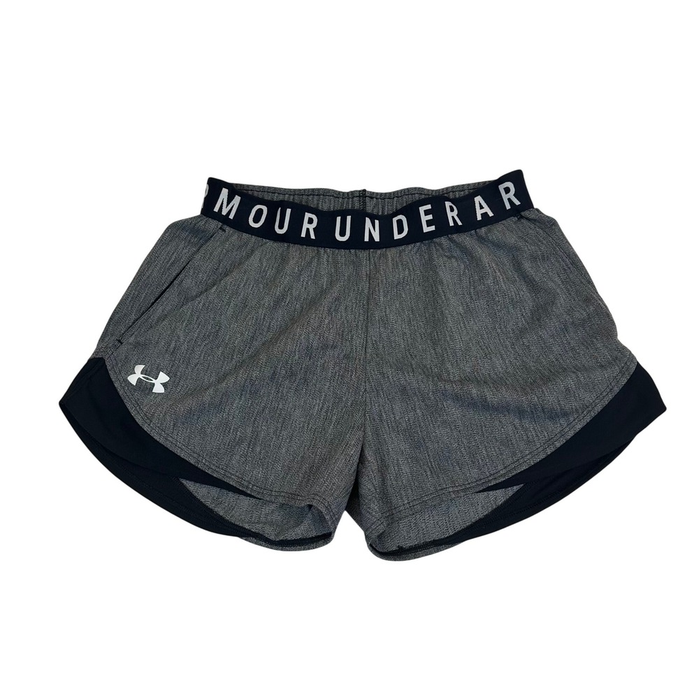 Under Armour HeatGear Grey Textured Running‎ Shorts XS Loose Fit Women's - XS